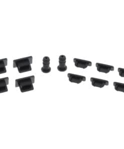 InLine® Staubschutz-Set, für Smartphone / Handy, 12-teilig, schwarz