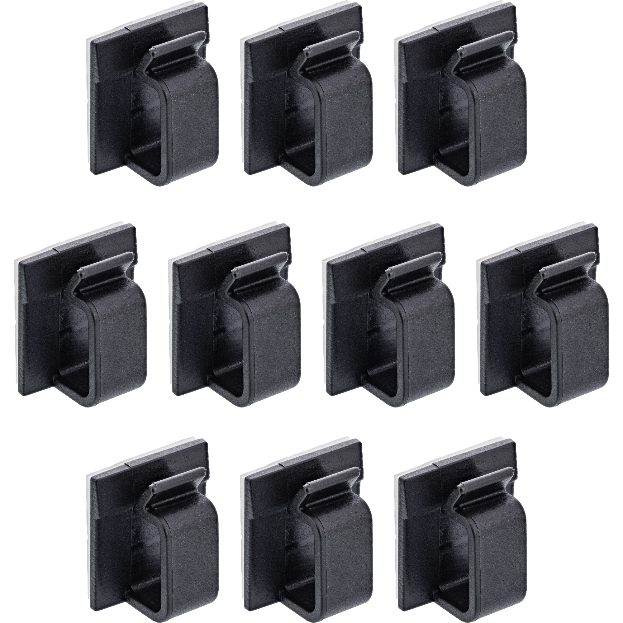 10er Pack InLine® Kabelmanager Klebesockel XL, Nylon, 3M-Klebepad, schwarz 10er Pack InLine® Kabelmanager Klebesockel XL, Nylon, 3M-Klebepad, schwarz