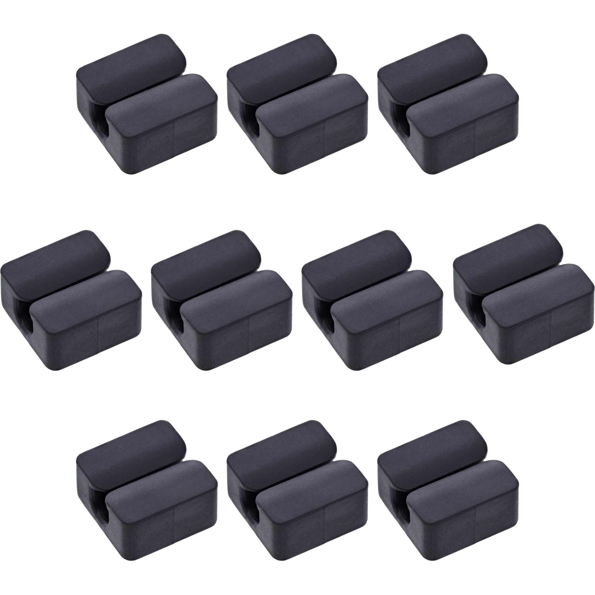 10er Pack InLine® Kabelclip, 1-fach, selbstklebend, schwarz 10er Pack InLine® Kabelclip, 1-fach, selbstklebend, schwarz