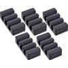 5er Pack InLine® Kabelclip, 3-fach, selbstklebend, schwarz