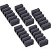 5er Pack InLine® Kabelclip, 5-fach, selbstklebend, schwarz