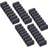 5er Pack InLine® Kabelclip, 7-fach, selbstklebend, schwarz