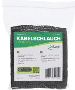 Alternative view of InLine® Kabelschlauch, Gewebeschlauch mit Klettverschluss, 1m x 40mm schwarz