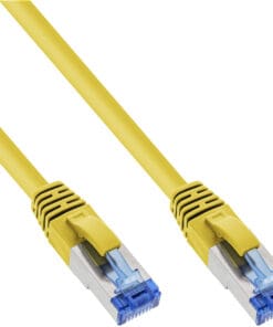 Patchkabel, S/FTP (PiMf), Cat.6A, 500MHz, halogenfrei, Kupfer, gelb, 20m, gelb