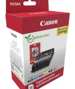 Alternative view of Canon PGI530 + CLI531PGBK + PP201 Pixma MG Tinte+ Fotopapier