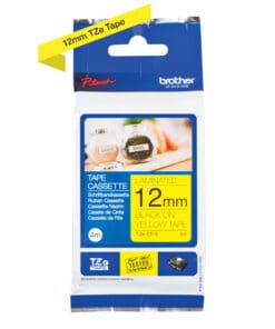 Schriftband TZe-631S (lam.) Schwarz auf Gelb 12mm x 4m