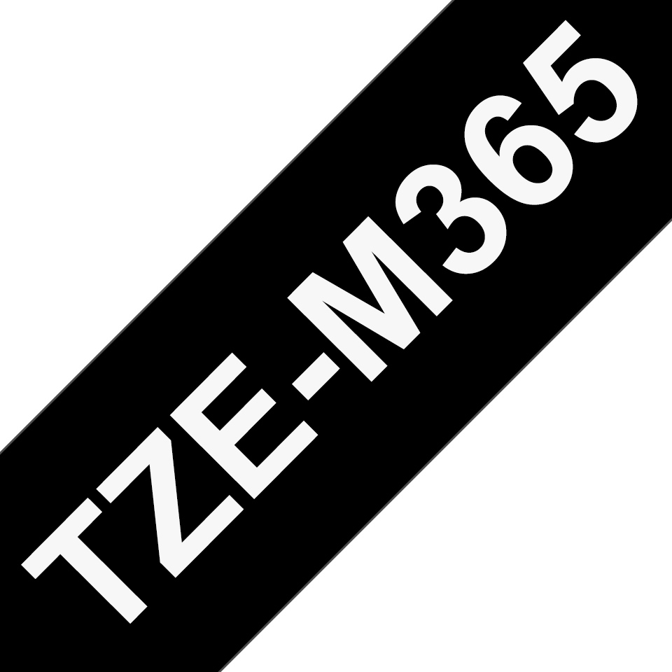 Brother TZe-M365 schwarz matt / weiß, 36 mm, 8 m, laminiert Brother TZe-M365 schwarz matt / weiß, 36 mm, 8 m, laminiert