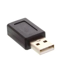 InLine® USB 2.0 Adapter, Stecker A auf Mini-5pol Buchse, schwarz