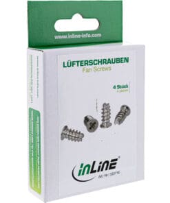 Alternative view of InLine® Lüfterschrauben, 5,0x10,0mm, verzinkt, 4er Pack