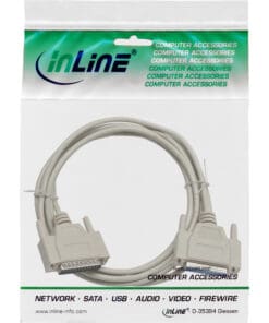 Alternative view of InLine® Serielle Verlängerung, 25pol Stecker / Buchse, vergossen, 1:1 belegt, 5m, beige
