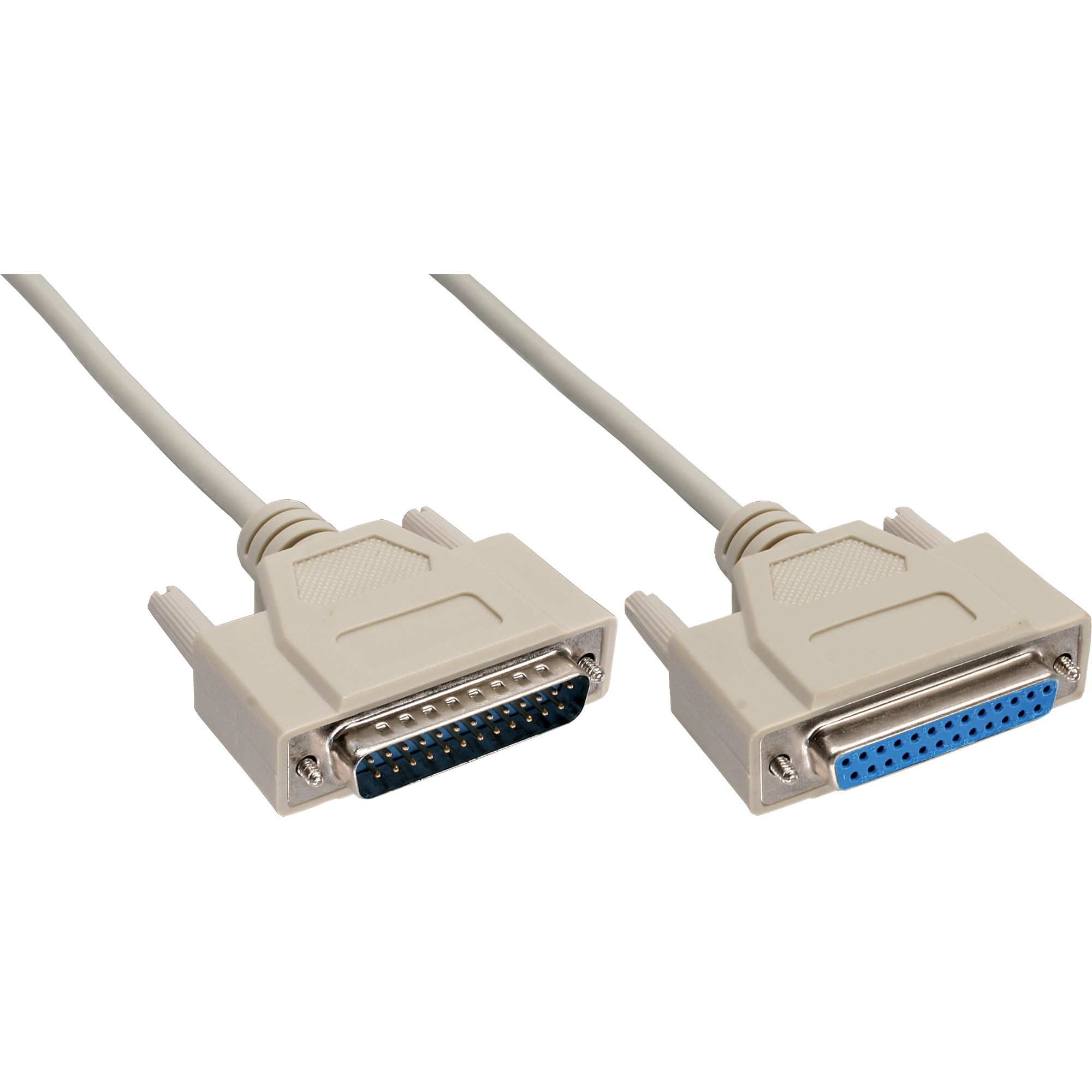 InLine® Serielle Verlängerung, 25pol Stecker / Buchse, vergossen, 1:1 belegt, 30m, beige InLine® Serielle Verlängerung, 25pol Stecker / Buchse, vergossen, 1:1 belegt, 30m, beige