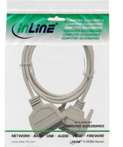 Alternative view of InLine® Druckerkabel, bi-direktional, vergossen, 2m, beige