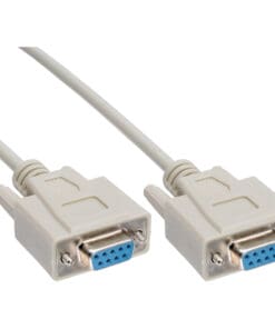 InLine® Serielles Kabel, 9pol Buchse / Buchse, vergossen, 1:1 belegt, 3m, beige