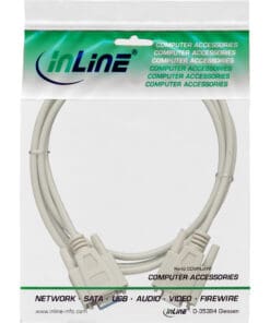 Alternative view of InLine® Serielles Kabel, 9pol Buchse / Buchse, vergossen, 1:1 belegt, 3m, beige