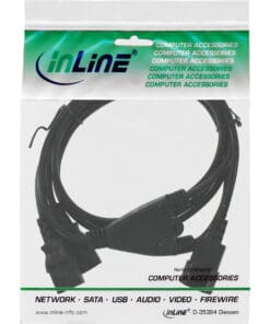 Alternative view of InLine® Netz-Y-Kabel, Kaltgeräte, 1x IEC-C14 auf 2x IEC-C13, 1m, schwarz