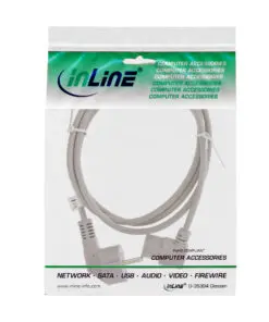 Alternative view of InLine® Netzkabel, Schutzkontakt gewinkelt auf Kaltgerätestecker C13 gewinkelt, 0,5m, grau, grau