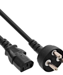 InLine® Netzkabel, Netzstecker Dänemark auf Kaltgerätestecker C13, 5m, schwarz