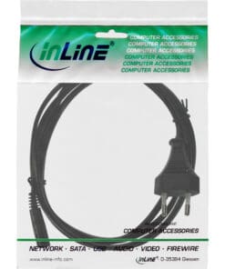 Alternative view of InLine® Netzkabel, Netzstecker auf Euro 8 C7 Stecker, 0,3m, schwarz