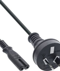 Netzkabel, Netzstecker Australien/Argentinien auf Euro 8 C7 Stecker, 1,8m, schwarz