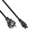 InLine® Netzkabel für Notebook, 3pol Kupplung, schwarz, 0,3m, schwarz