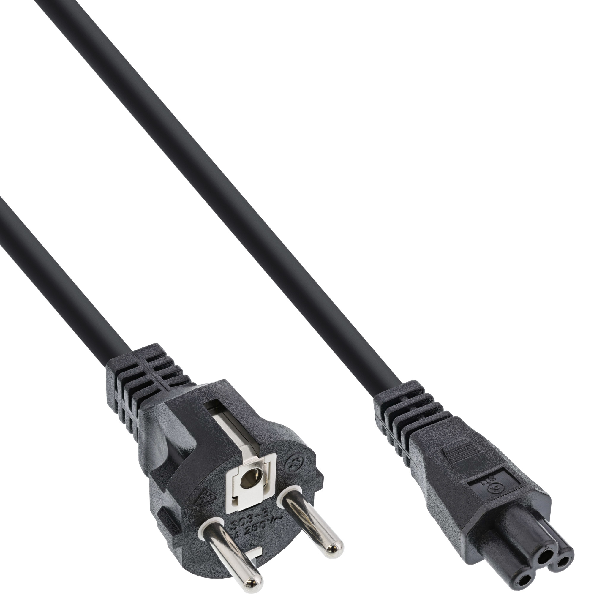 InLine® Netzkabel für Notebook, 3pol Kupplung, schwarz, 0,3m, schwarz InLine® Netzkabel für Notebook, 3pol Kupplung, schwarz, 0,3m, schwarz