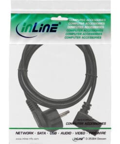 Alternative view of InLine® Netzkabel, Schutzkontakt gewinkelt auf Kaltgerätestecker C13 rechts abgewinkelt, 0,3m