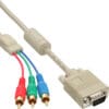 InLine® VGA RGB Kabel, VGA Stecker an 3x Cinch Stecker, 2m, beige InLine® Cinch/Klinke Kabel, PREMIUM, 2x Cinch Stecker an 3,5mm Klinke Stecker, 15m
