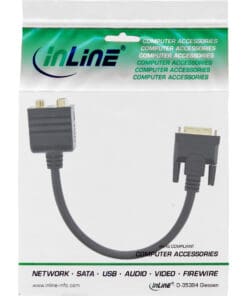 Alternative view of InLine® DVI-I Adapterkabel, DVI-I Stecker auf DVI-I-Buchse + S-VGA Buchse, schwarz