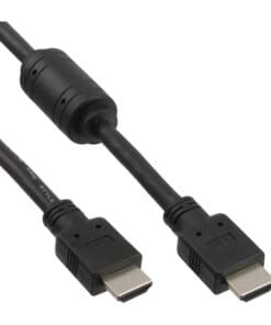 InLine® HDMI Kabel, HDMI-High Speed, Stecker / Stecker, schwarz, mit Ferrit, 1m, schwarz