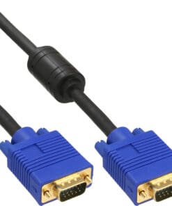 InLine® S-VGA Kabel Premium, 15pol HD Stecker / Stecker, schwarz, 3m, schwarz
