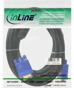 Alternative view of InLine® S-VGA Kabel Premium, 15pol HD Stecker / Stecker, schwarz, 3m, schwarz
