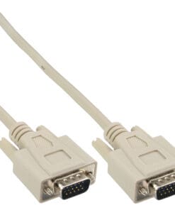 InLine® VGA Kabel, 15pol HD Stecker / Stecker, 10m, beige