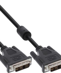 DVI-I Kabel, digital/analog, 24+5 Stecker / Stecker, Dual Link, 1,8m, schwarz