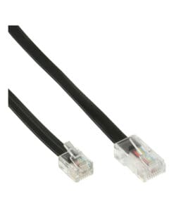 InLine® Modularkabel, RJ45 zu RJ11 Stecker / Stecker, 4adrig, 6m, schwarz
