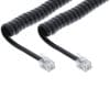 InLine® Spiralkabel, RJ10 Stecker / Stecker, max. 4m, schwarz, schwarz InLine® Spiralkabel, RJ10 Stecker / Stecker, max. 2m, schwarz