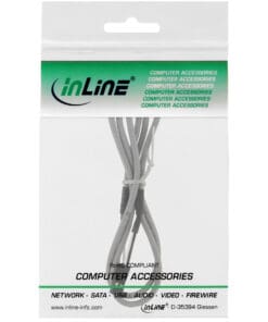 Alternative view of InLine® Audiokabel intern, digital, 2pol Stecker / Stecker, 0,9m, grau