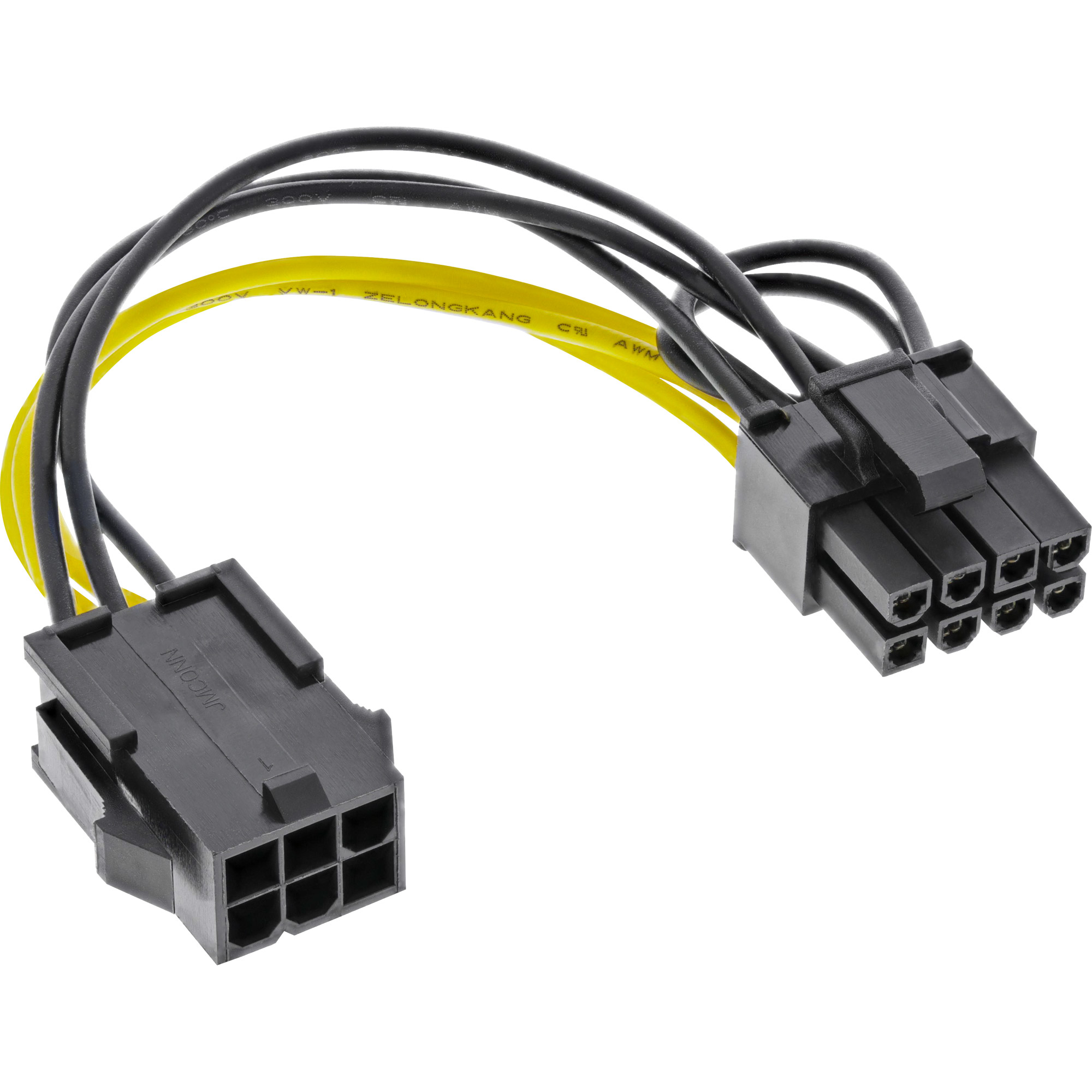 InLine® Stromadapter intern, 6pol zu 8pol für PCIe (PCI-Express) Grafikkarten, schwarz InLine® Stromadapter intern, 6pol zu 8pol für PCIe (PCI-Express) Grafikkarten, schwarz