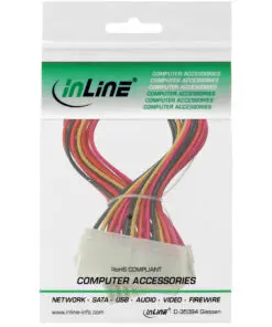 Alternative view of InLine® Strom Verlängerung intern, 24pol ATX Stecker / Buchse, Netzteil zu Mainboard, 0,3m