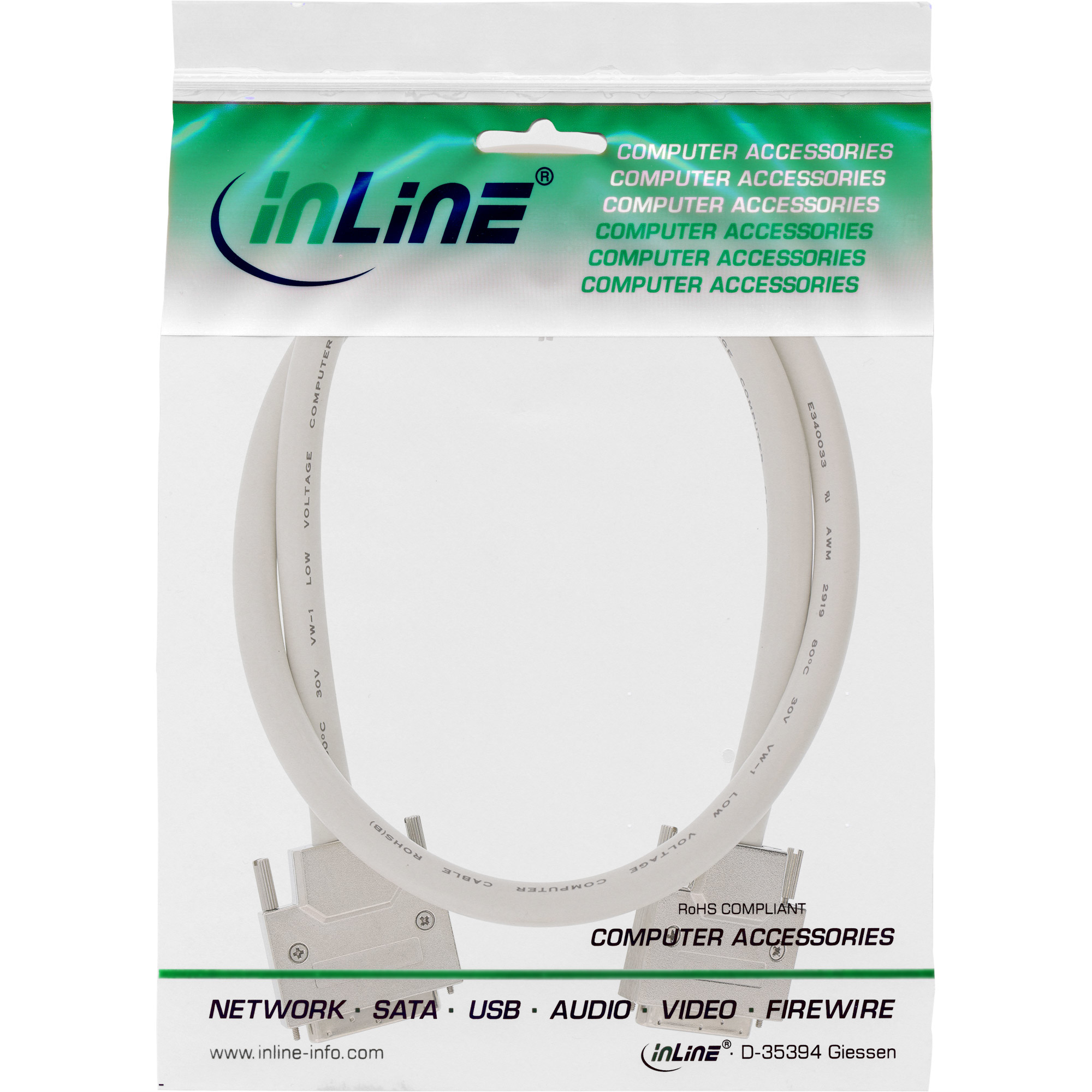 InLine® SCSI U320 Kabel, 68pol micro Centronics (VHD) Stecker / Stecker, 3m InLine® SCSI U320 Kabel, 68pol micro Centronics (VHD) Stecker / Stecker, 3m – Bild 2