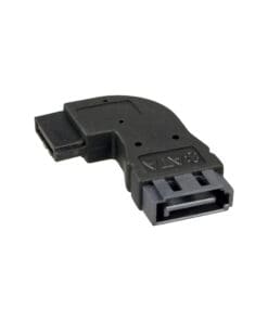 InLine® SATA Adapter Stecker / Buchse, gewinkelt rechts, schwarz