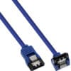 InLine® SATA 6Gb/s Anschlusskabel rund, abgewinkelt, blau, mit Lasche, 0,5m, blau InLine® SATA 6Gb/s Anschlusskabel rund, abgewinkelt, blau, mit Lasche, 0,15m