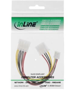 Alternative view of InLine® Strom Y-Kabel intern, 1x 13,34cm (5,25") an 1x 8,89cm (3,5") + 1x 13,34cm (5,25")