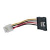 InLine® SATA Strom-Y-Kabel, SATA Buchse an 2x SATA Stecker mit Sicherheitslasche, 0,3m