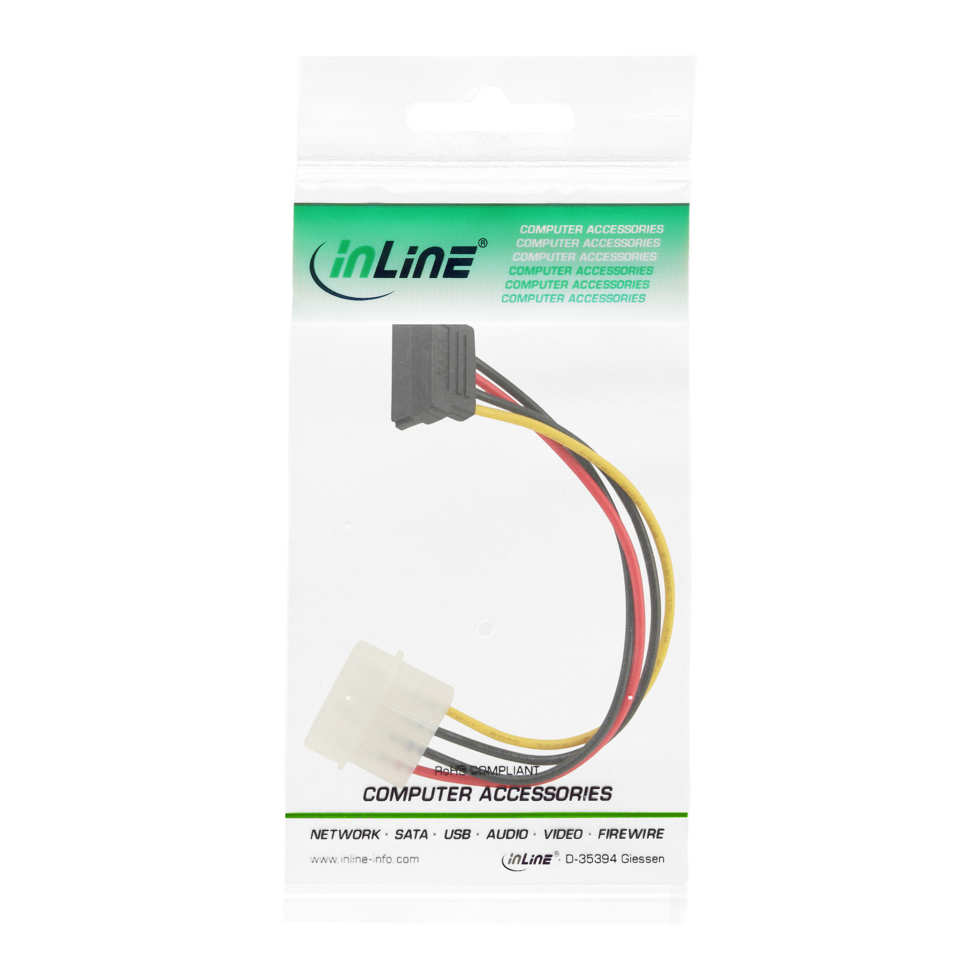 InLine® SATA Stromadapterkabel, 1x 13,34cm (5,25") Buchse an 15pol SATA nach unten abgewinkelt InLine® SATA Stromadapterkabel, 1x 13,34cm (5,25") Buchse an 15pol SATA nach unten abgewinkelt – Bild 2