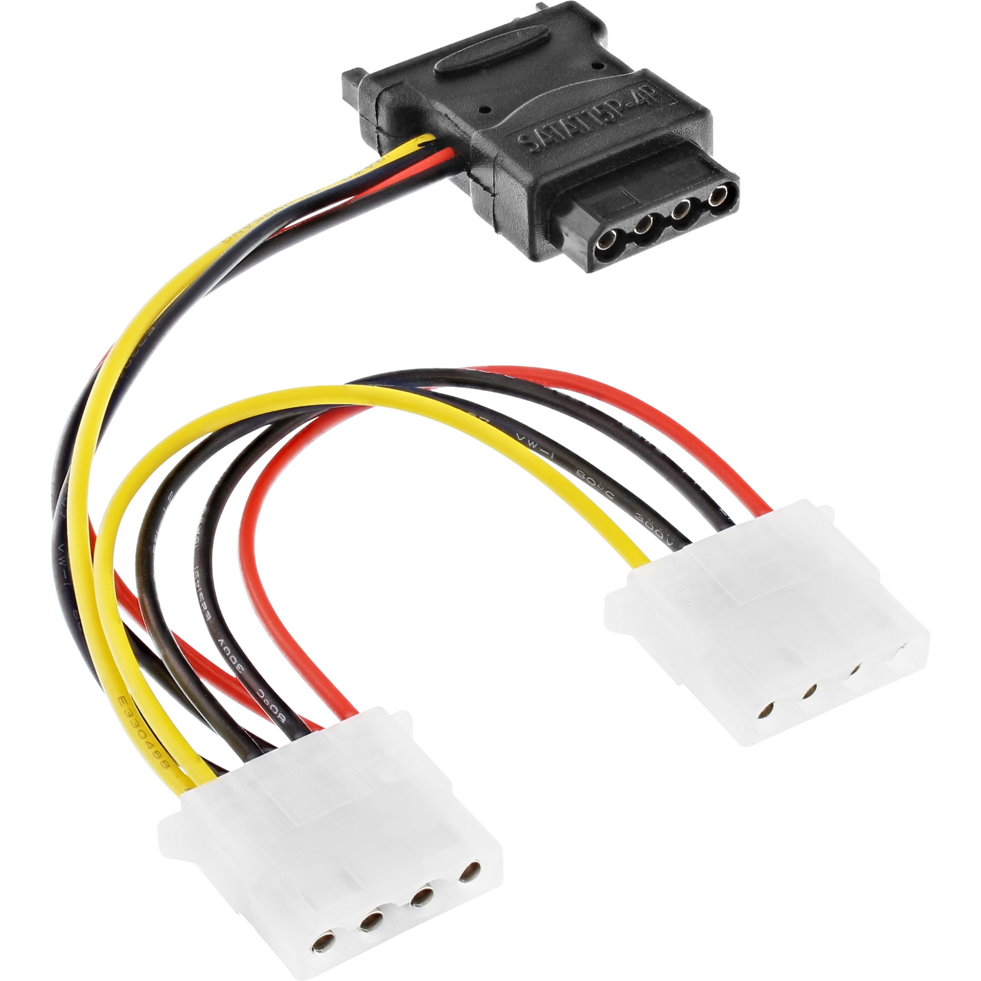 InLine® SATA Stromadapterkabel, SATA Buchse an 3x 13,34cm (5,25") Stecker, 0,15m InLine® SATA Stromadapterkabel, SATA Buchse an 3x 13,34cm (5,25") Stecker, 0,15m