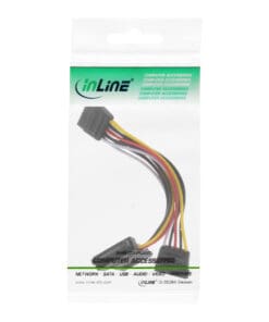 Alternative view of InLine® SATA Stromadapterkabel, SATA Stecker / Buchse, an 2x SATA Stecker, 0,15m