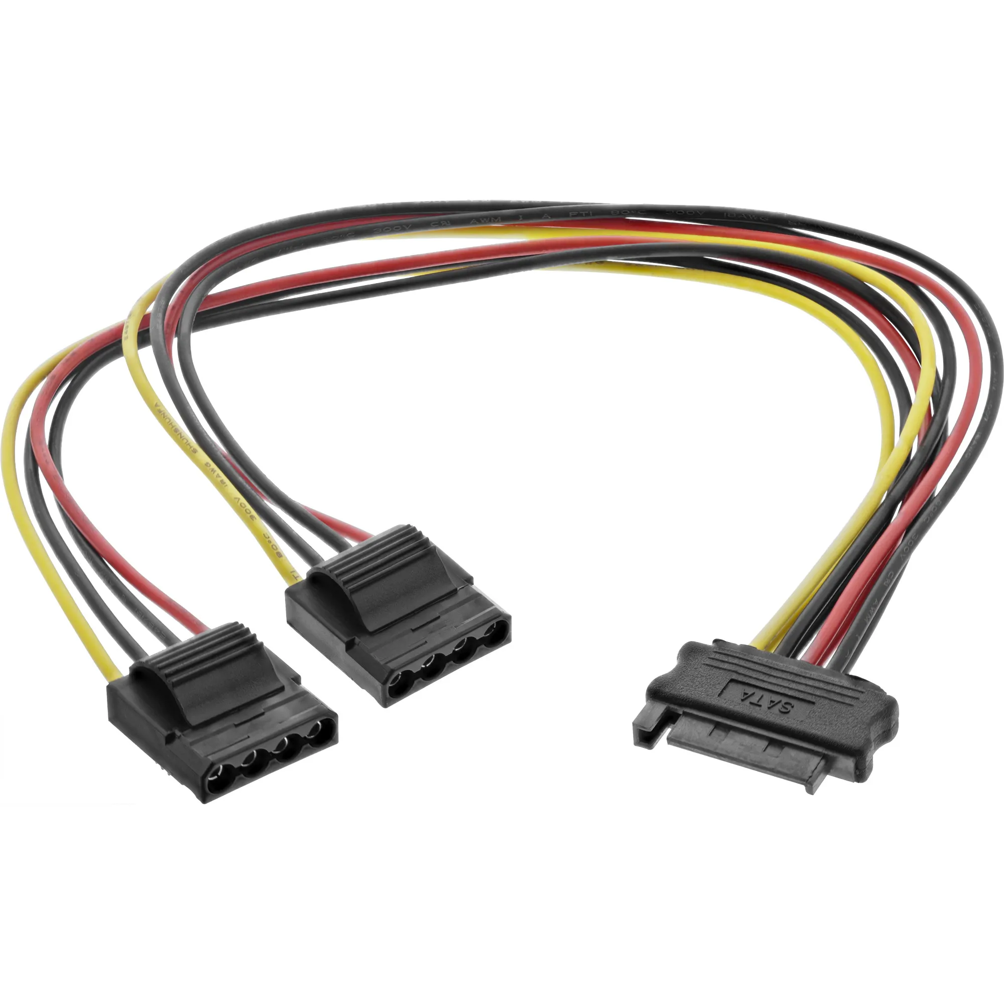 InLine® SATA Strom-Y-Kabel, SATA Buchse an 2x 13,34cm (5,25") Stecker, 0,3m InLine® SATA Strom-Y-Kabel, SATA Buchse an 2x 13,34cm (5,25") Stecker, 0,3m