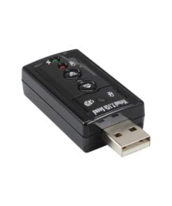 Alternative view of InLine® USB Audio Soundkarte, mit virtuellem 7.1 Surround Sound, schwarz