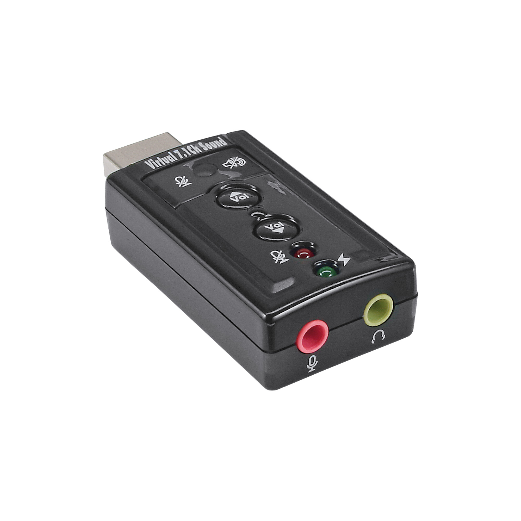InLine® USB Audio Soundkarte, mit virtuellem 7.1 Surround Sound, schwarz InLine® USB Audio Soundkarte, mit virtuellem 7.1 Surround Sound, schwarz