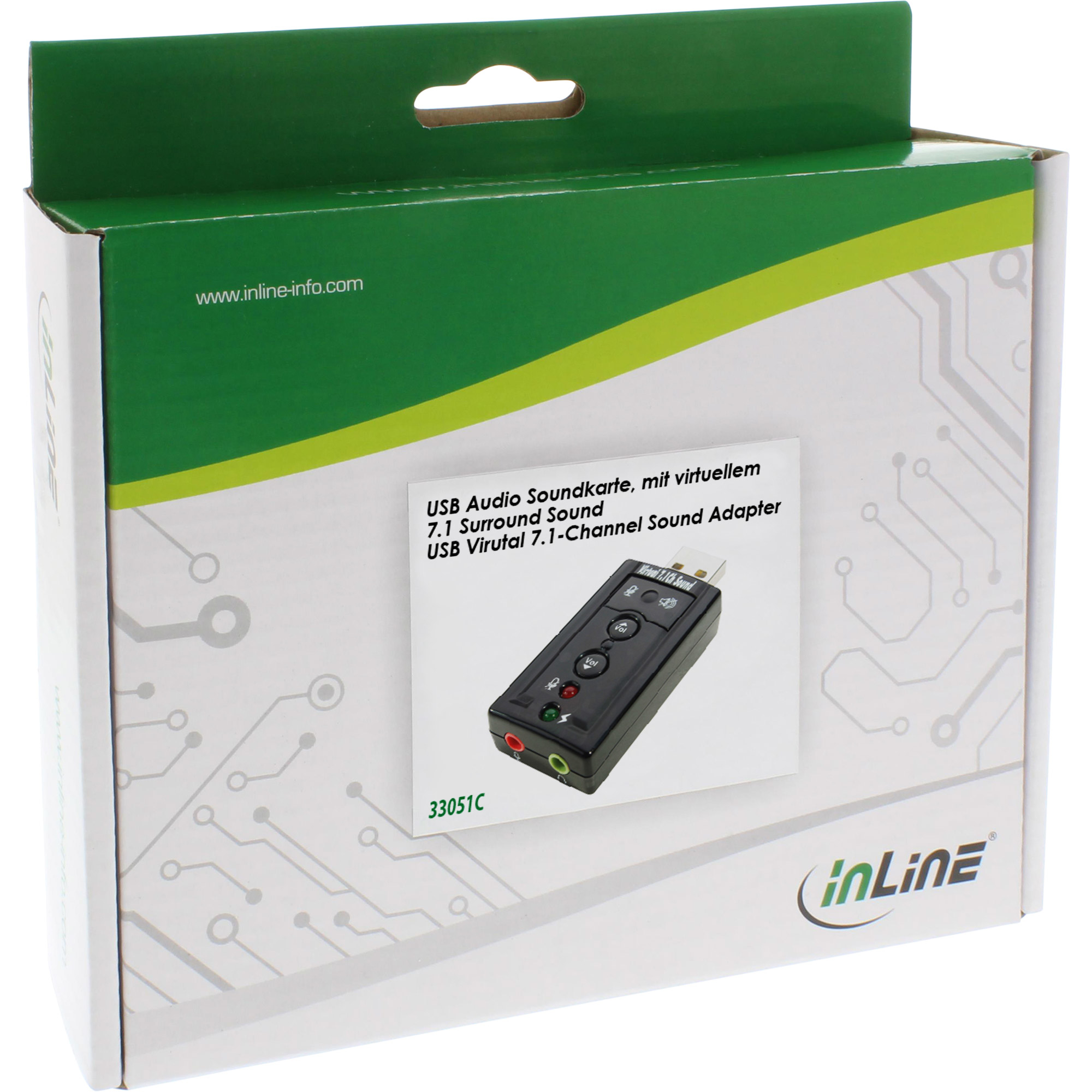 InLine® USB Audio Soundkarte, mit virtuellem 7.1 Surround Sound, schwarz InLine® USB Audio Soundkarte, mit virtuellem 7.1 Surround Sound, schwarz – Bild 3